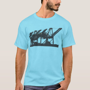 Hamnen sträcker på halsen turkosT-tröja T Shirt