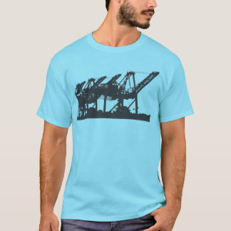 Hamnen sträcker på halsen turkosT-tröja T Shirt