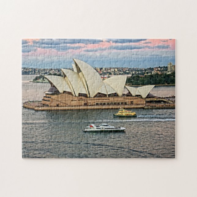 Hamnen trafikerar - det Sydney operahuset - PC:n Pussel (Horisontell)