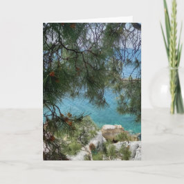 Hamnen vid Skiathos-hamnen. Tom. Kort