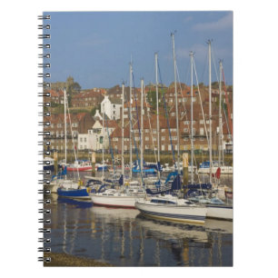 Hamnen, Whitby, North Yorkshire, England Anteckningsbok Med Spiral