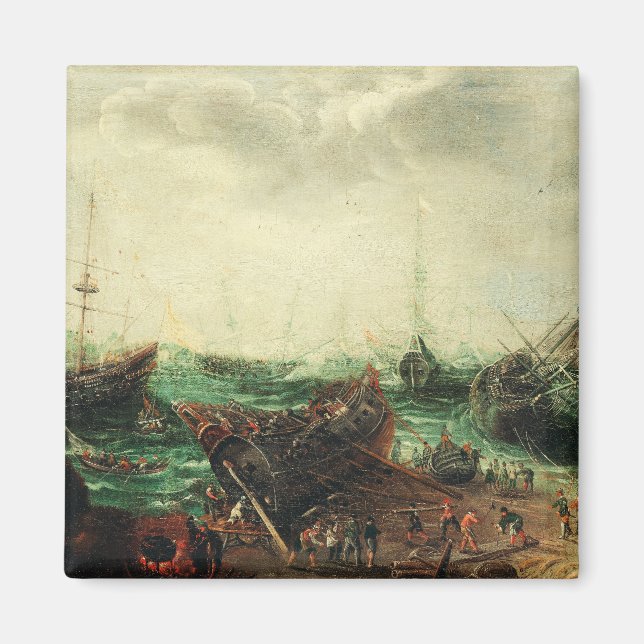 Hamnmotiv av Adam Willaerts  Magnet (Framsidan)