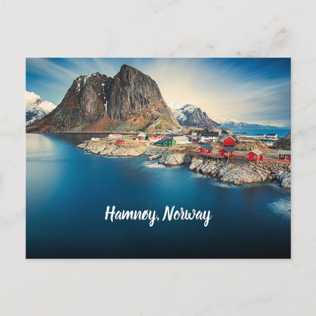 Hamnøy Norge stilized Vykort (Framsida)