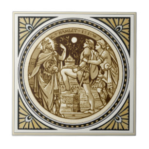 Hamnpanel i Repro Minton Shakespeare Series Kakelplatta