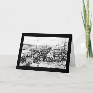 Hamnplats i Auckland, nyazeeländsk 1908 Kort