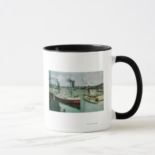 Hamnplats i Portland, Oregon Mugg