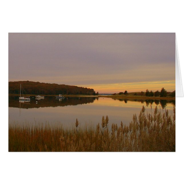 hamnsolnedgång OBS kort (Framsidan Horizontal)