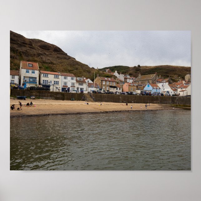 Hamnutbild av Staithes by Poster (Framsidan)