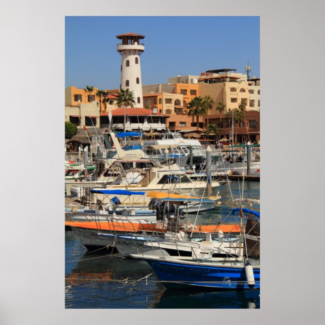 Hamnvattenfronten i Cabo San Lucas Poster (Framsidan)