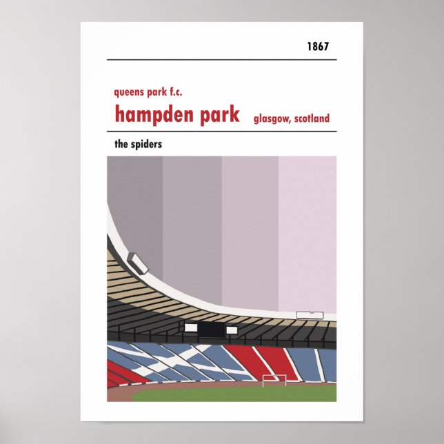Hampden Park, Glasgow. Stadiumposter Poster (Framsidan)