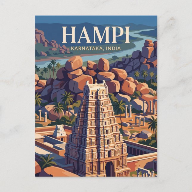 Hampi Indien Vykort (Framsida)