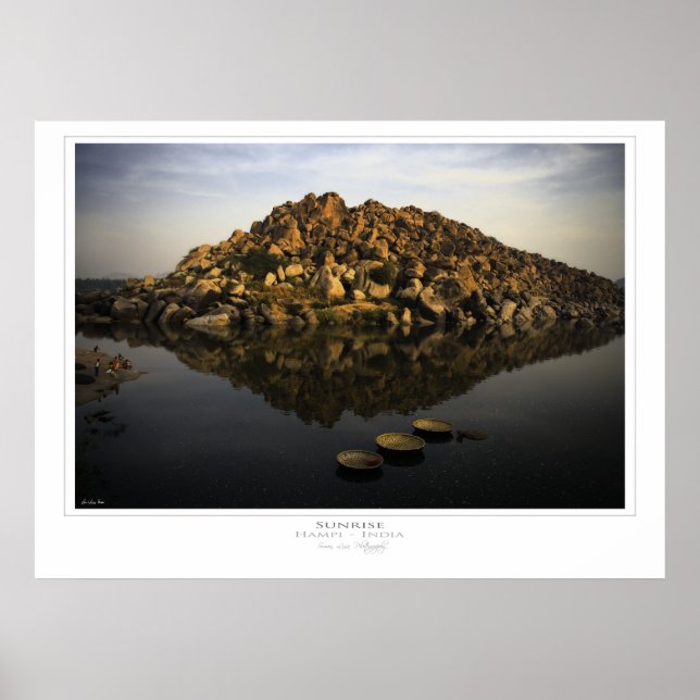 Hampi sunrise Skriv ut Poster (Framsidan)
