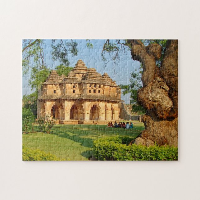 Hampi Village och Temple Town Karnataka. Pussel (Horisontell)