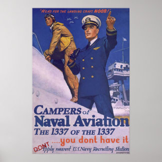 Hamprar för Naval Aviation Poster