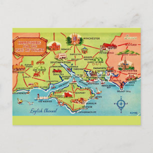 Hampshire & Isle of Wight Kartpostkort Vykort