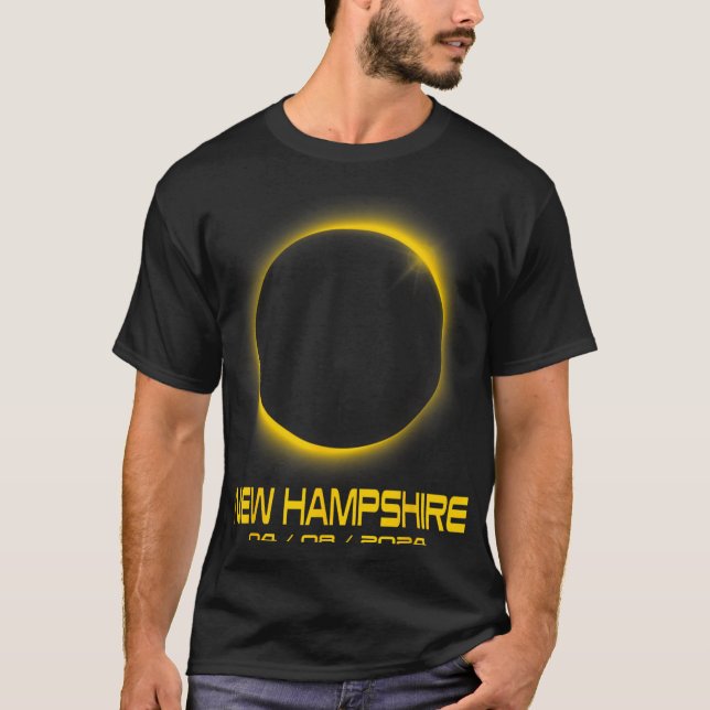 Hampshire Nh Total Solar Eclipse 2024 T Shirt (Framsida)