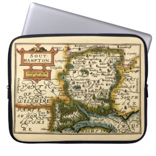 Hampshire, Southampton County England Historic Kar Laptop Fodral