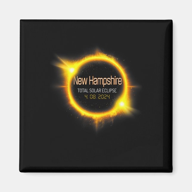 Hampshire Total Solar Eclipse America April 04.08 Magnet (Framsidan)