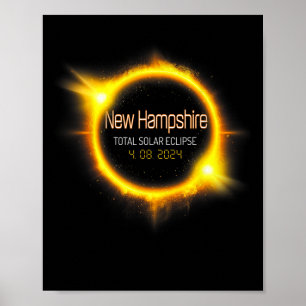 Hampshire Total Solar Eclipse America April 04.08 Poster