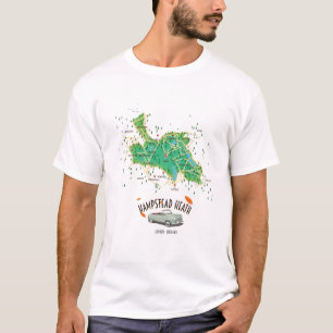 Hampstead Heath London England karta T Shirt