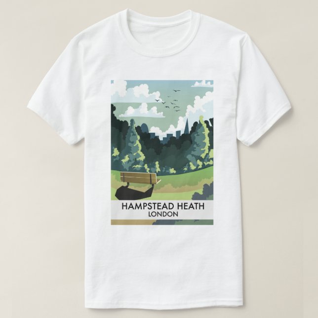 Hampstead Heath London-reseaffisch. T Shirt (Design framsida)