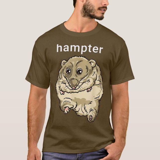 Hampter Funny Hamster Dank Meme T Shirt (Framsida)