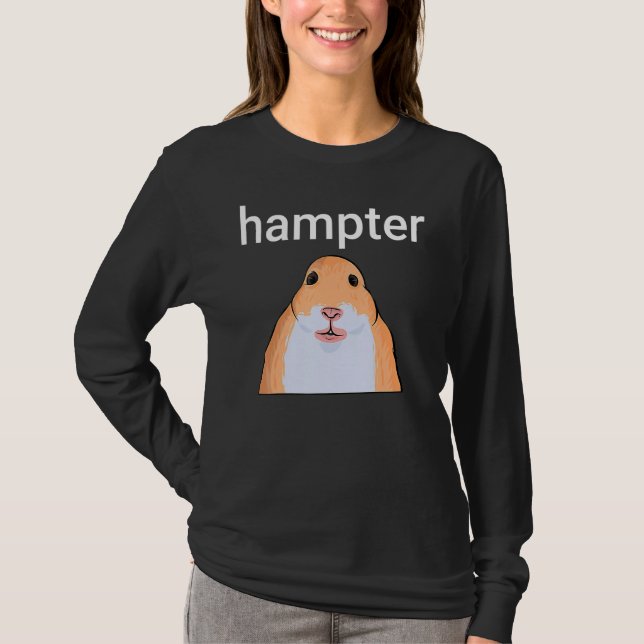Hampter Funny Hamster Dank Meme T Shirt (Framsida)