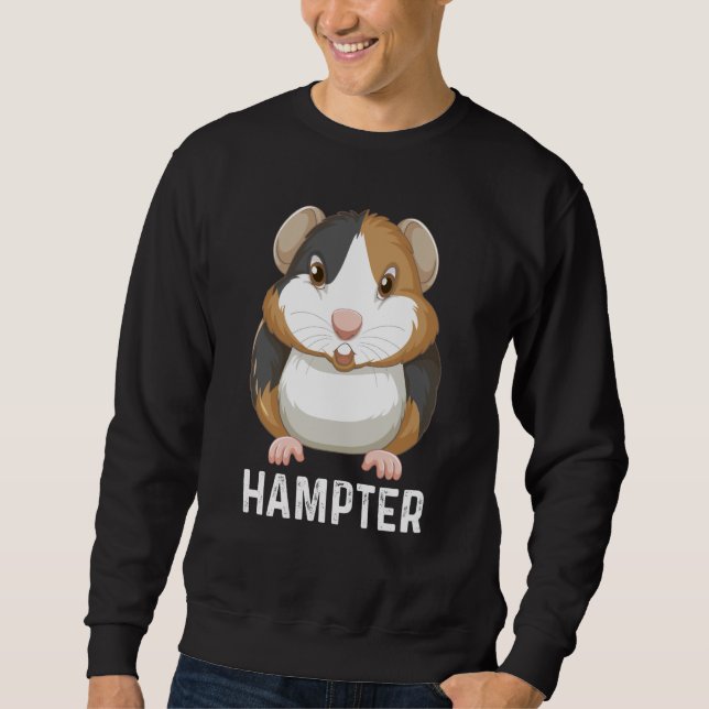 Hampter Hamster Kostym Hamster Citat Lång Ärmad Tröja (Framsida)