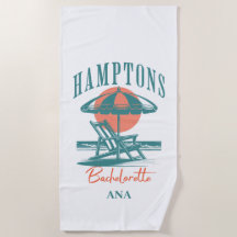 Hampton bachelorette sunset retro blue