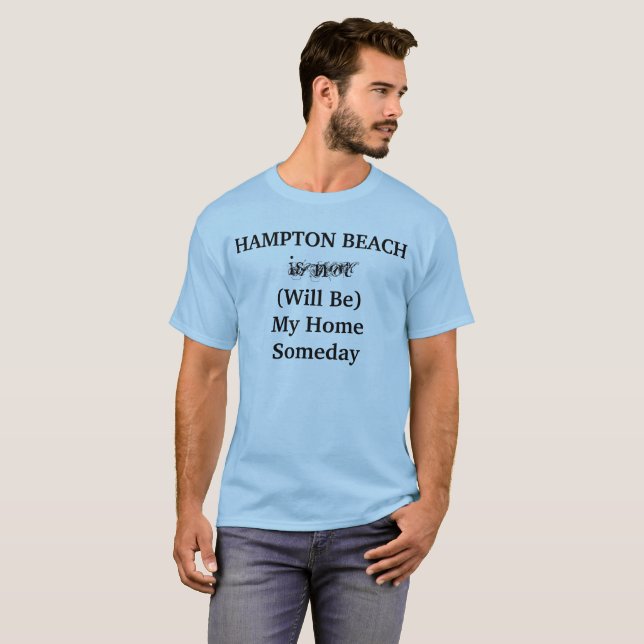 HAMPTON BEACH Hem En Dag Tee (Hel framsida)
