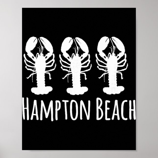 Hampton Beach New Hampshire Lobster Nautical Coast Poster (Framsidan)