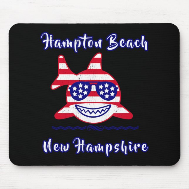 Hampton Beach New Hampshire Patriotic Usa Flag Whi Musmatta (Framsidan)