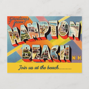 Hampton Beach NH Tillfälle Postkort Vykort