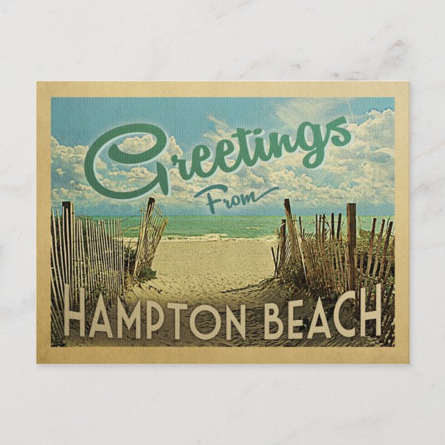 Hampton Beach Vintage resor Vykort (Framsida)