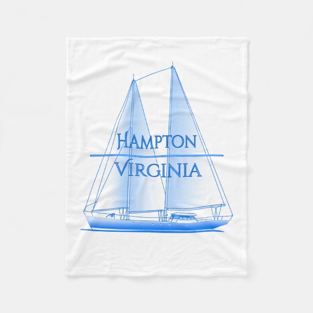 Hampton Nautical Sailing Sailor Fleecefilt (Framsidan)