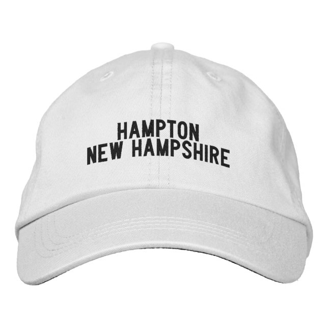 Hampton New Hampshire Hat Broderad Keps (Framsida)