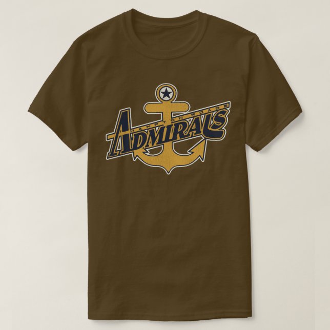 Hampton Roads Admirals Retro Defunct Ice Hockey T Shirt (Design framsida)