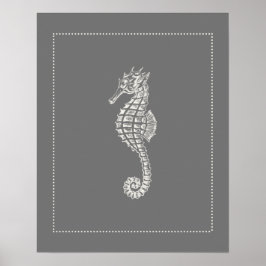 Hampton Stil Seahorse Poster