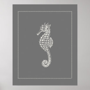 Hampton Stil Seahorse Poster