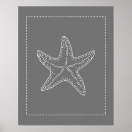 Hampton Stil Starfish Poster