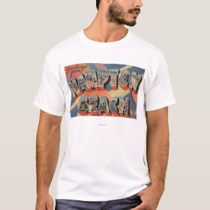 Hampton strand, New Hampshire - stort brev Tee Shirt