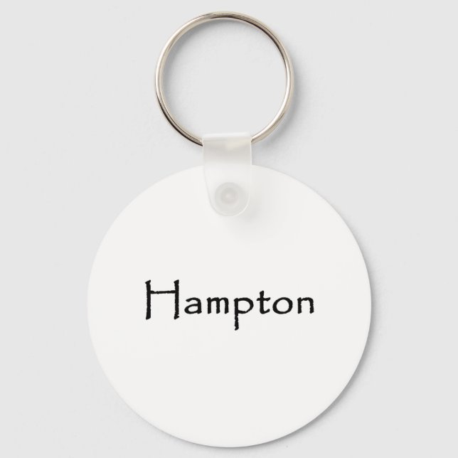 Hampton Text Logotyp Nyckelring (Framsida)