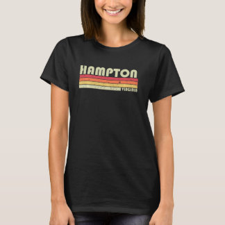 Hampton Va Virginia Funny City Home Roots Retro 7 T Shirt