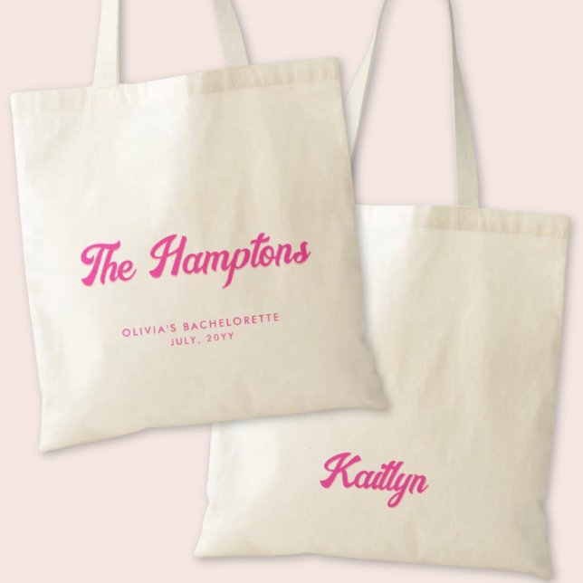 Hamptons Bachelorette Party Personlig Tote Tygkasse (The Hamptons Bachelorette Party Tote Bag)