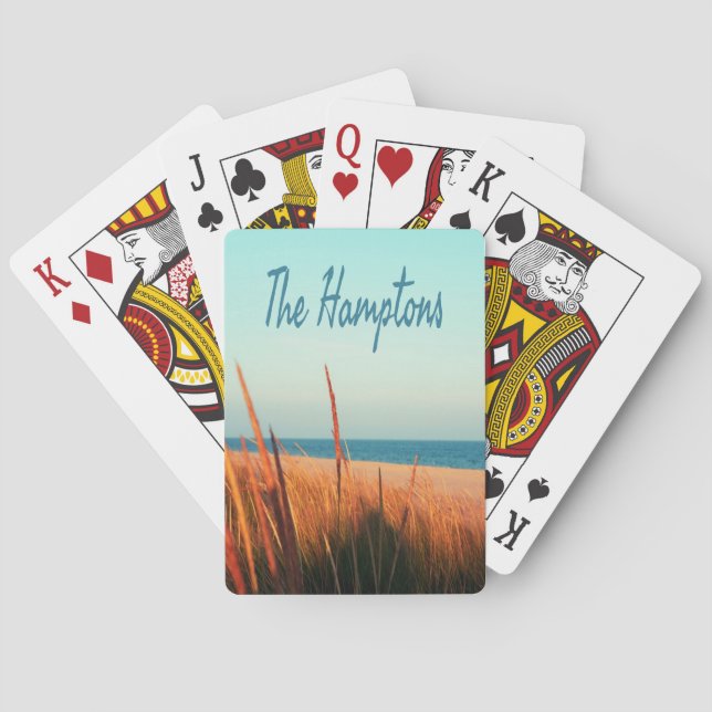 Hamptons Beach Long Island NewYork Casinokort (Baksidan)