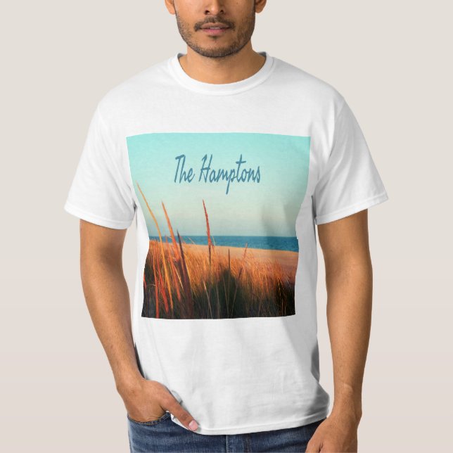 Hamptons Beach Long Island NewYork T Shirt (Framsida)