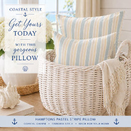 Hamptons Coastal Stripe Kökshandduk Kudde