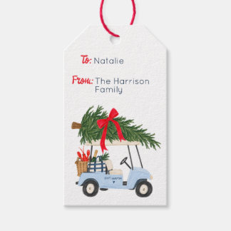 Hamptons jul golfkärra presentetikett