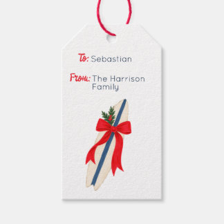 Hamptons jul surfbräda presentetikett