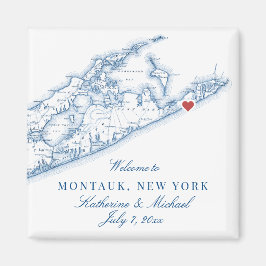 Hamptons Montauk Destination Bröllopsgåva Magnet